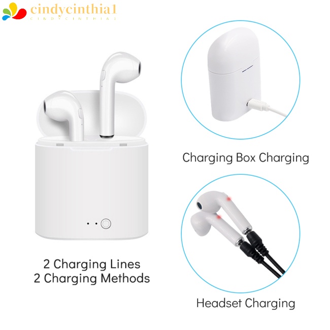 Tai Nghe Bluetooth 5.0 Không Dây i7 Tws Có Micro Kèm Hộp Sạc