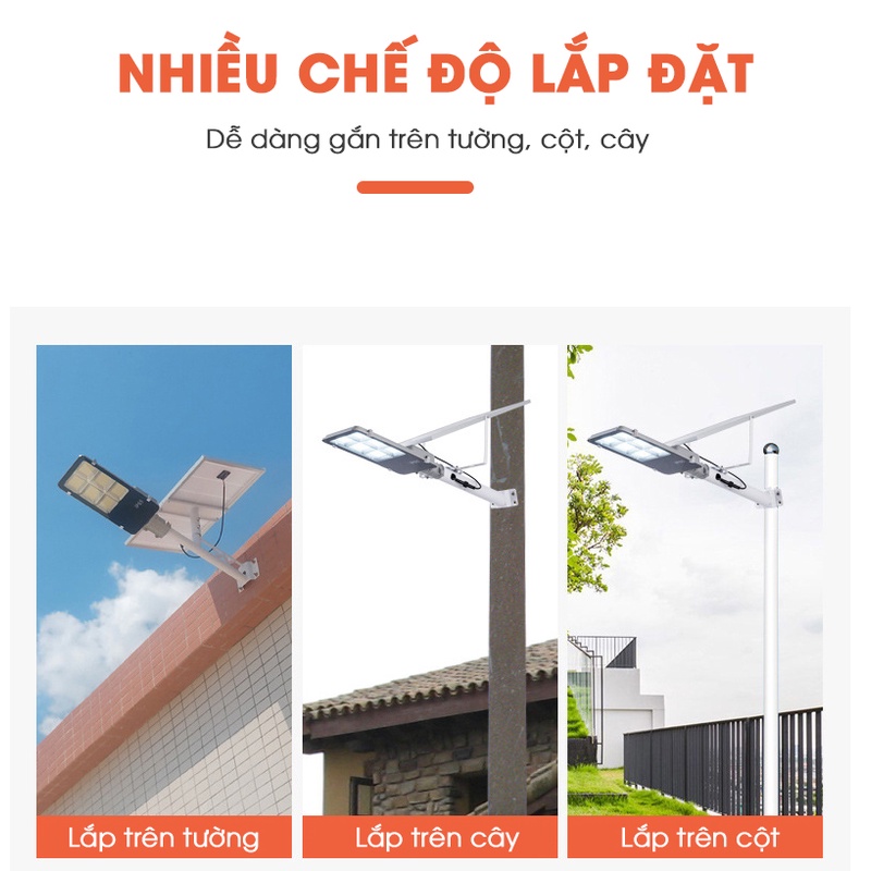 Đèn đường năng lượng mặt trời 300W SUNECO, Đèn cao áp năng lượng mặt trời, đèn led năng lượng mặt trời, Bảo hành 2 năm