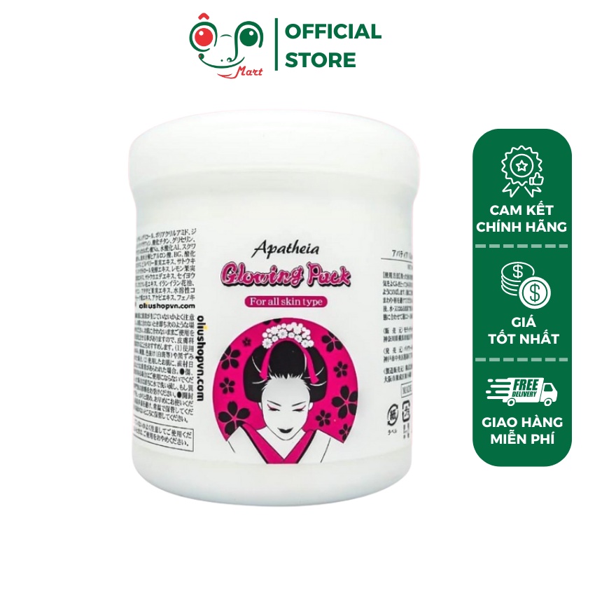 Kem Ủ trắng body cô gái Nhật GLOWING PACK ủ trắng mạnh mẽ an toàn - Hũ  500gr