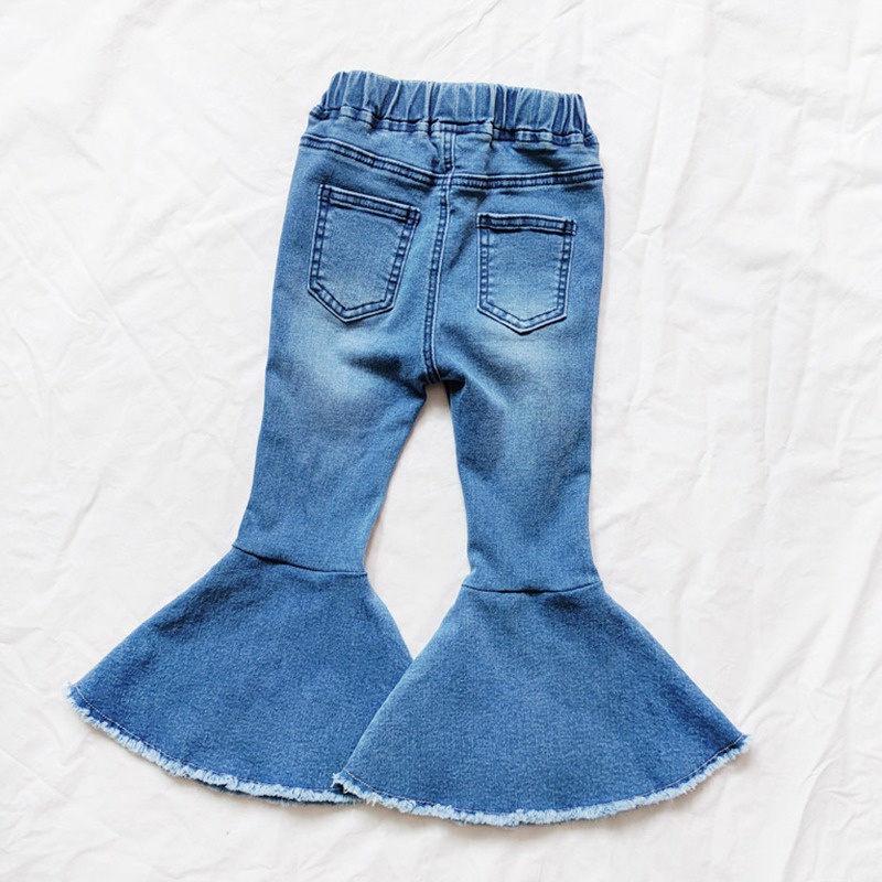 Quần Jean Dài Co Giãn Tốt Màu Sắc Trơn Thời Trang Hàn Quốc Se7En Cho Bé Gái