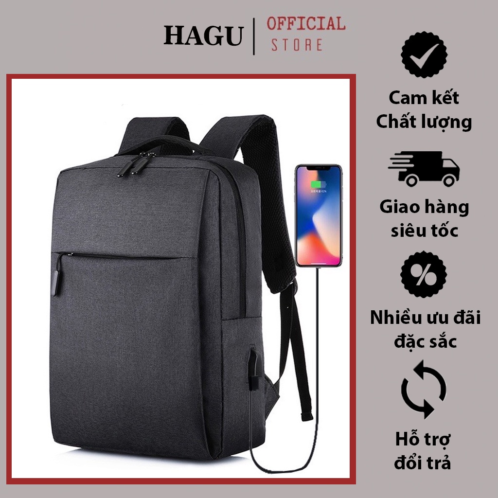 Balo - Cặp UNISEX Thời Trang Cao Cấp Có Cổng USB Chống Nước Thời Trang