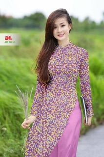 Vải áo dài in hoa nhí