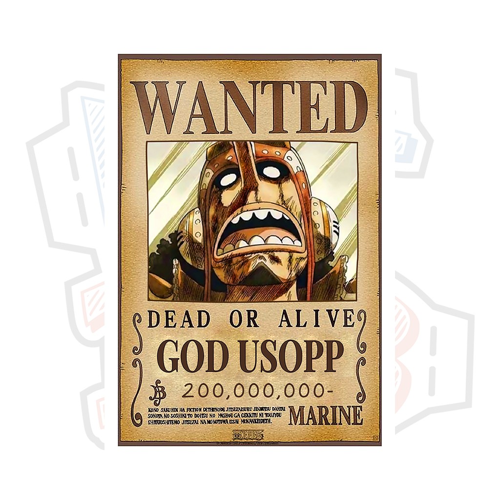 Poster truy nã God Usopp (Timeskip) - One Piece