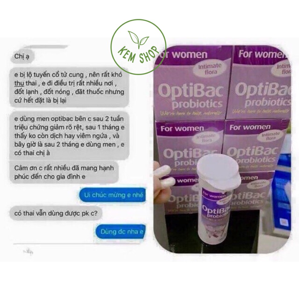 [100% chuẩn UK] Men vi sinh Optibac tím (30v/90v) phòng ngừa phụ khoa vùng kín cho phụ nữ Optibac Probiotics For Women