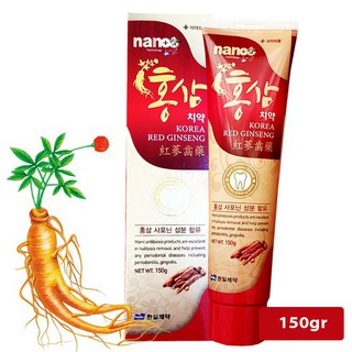 Kem đánh răng chiết xuất hồng sâm Nano Hàn Quốc 150gr