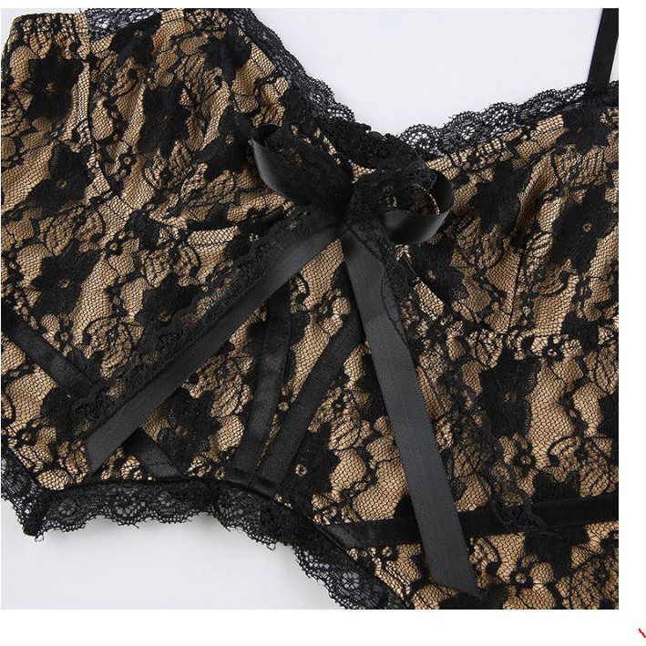 Áo croptop ren 2 dây HAC118 - Hỉn Hỉn Store