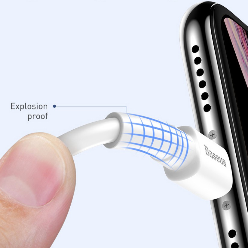 CHÍNH HÃNG_Cáp rẻ sạc nhanh , siêu bền Baseus Mini White cho IPhone , IPad , Type C , Micro