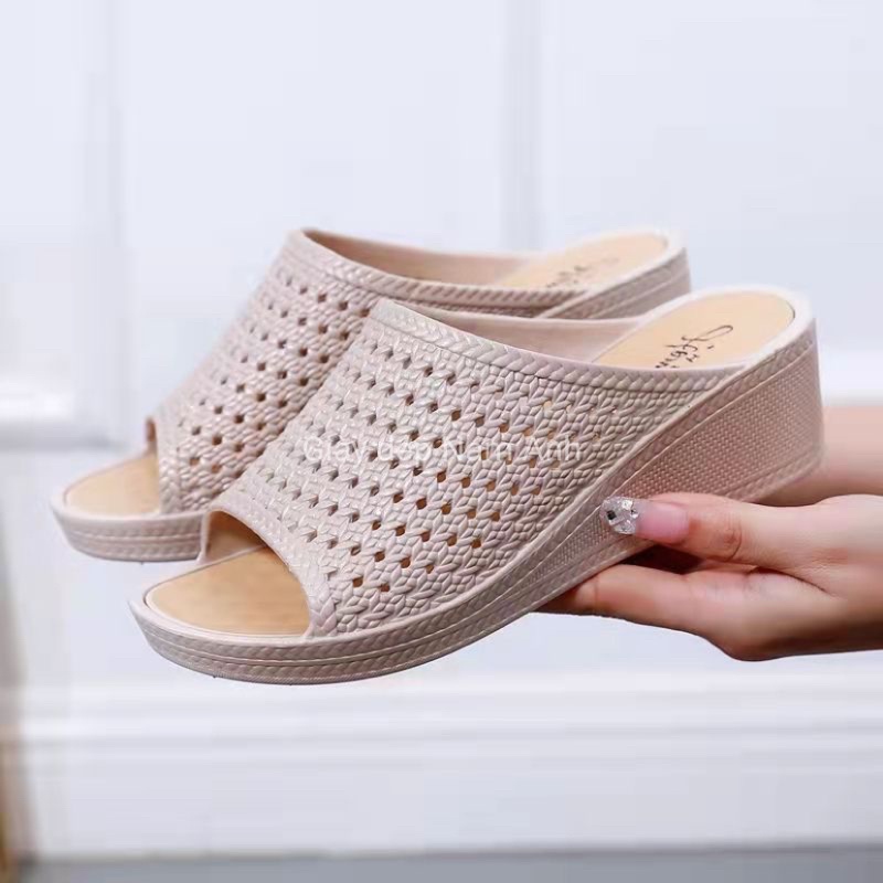 Dép nữ quai ngang đan tăng chiều cao 5cm mã số 992 hàng tuyển chọn