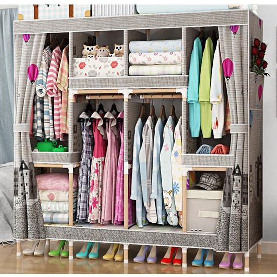 Tủ Vải Khung gỗ Tủ vải 4 buồng cao cấp Bảo Hành 12 Tháng