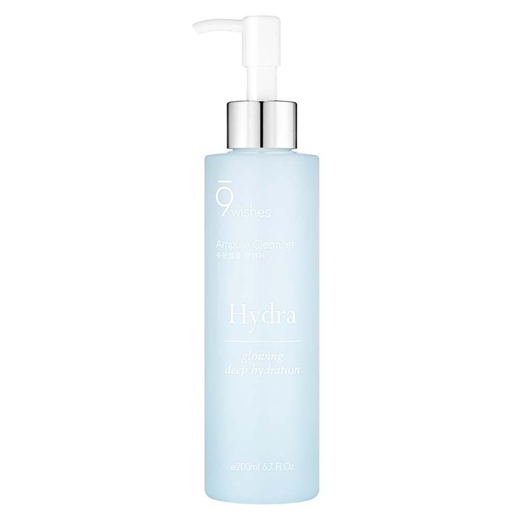 9Wishes Gel Rửa Mặt Cấp Ẩm, Dưỡng Da Căng Mọng Hydra Ampule Cleanser 200ml