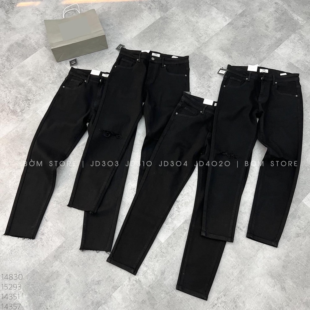 Quần Jean Nam Wash Đen Basic BEACON DENIM Form Slim Fit Phong Cách 304/4020