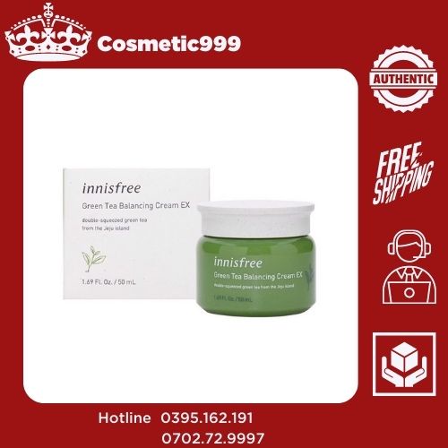 Kem dưỡng innisfree trà xanh green tea balancing cream EX - Cosmetic999