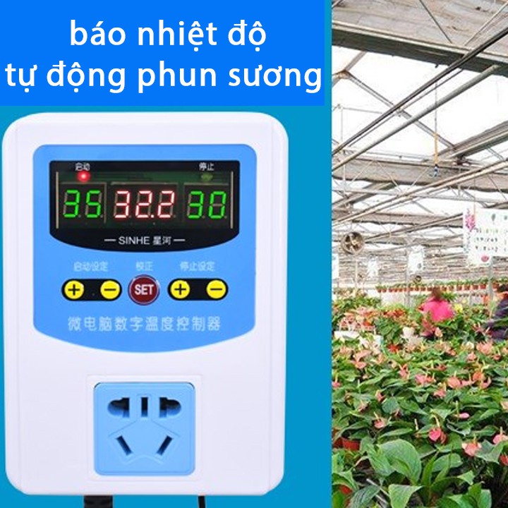 Ổ cắm điện đo nhiệt độ tự động đóng ngắt thông minh đa năng- ổ cắm máy áp trứng CẢM BIẾN NHIỆT ĐỘ KHONG KHI