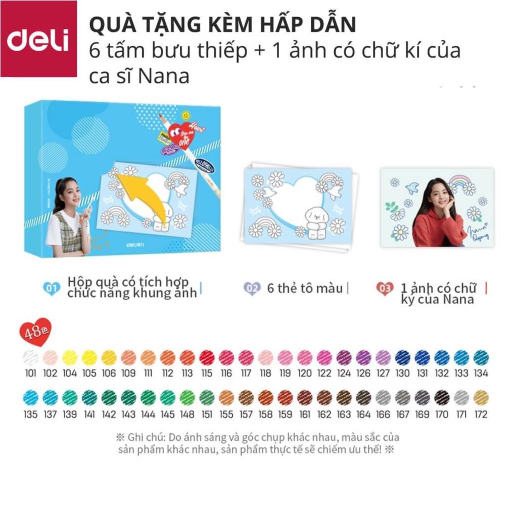 Bút chì màu gốc dầu cao cấp Deli - 48 màu - 1 Hộp - 68112 [Deli]