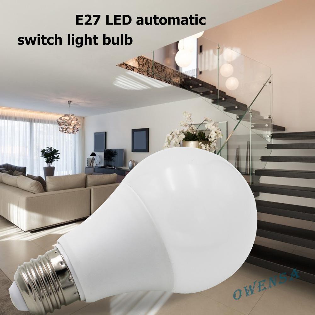 Bóng đèn cảm biến anh thanh và ánh sáng E27 LED cao cấp