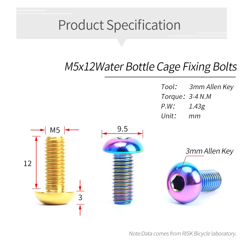 1 Cặp Ốc Vít M5X12mm Cho Khung Xe Đạp