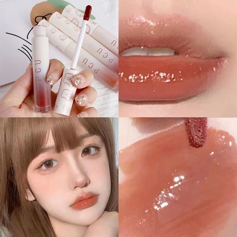 1 Son Môi Dạng Lỏng Màu Bóng Chống Nước Không Dính Cốc Dưỡng Ẩm Tiện Dụng