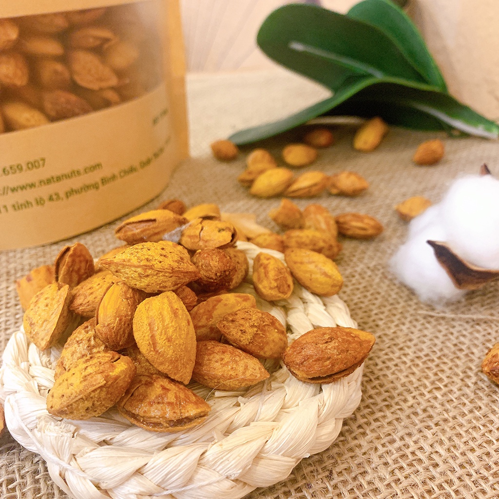 Hạt hạnh nhân rang bơ 500gr Natanuts nhập khẩu Mỹ vỏ mỏng thơm ngon