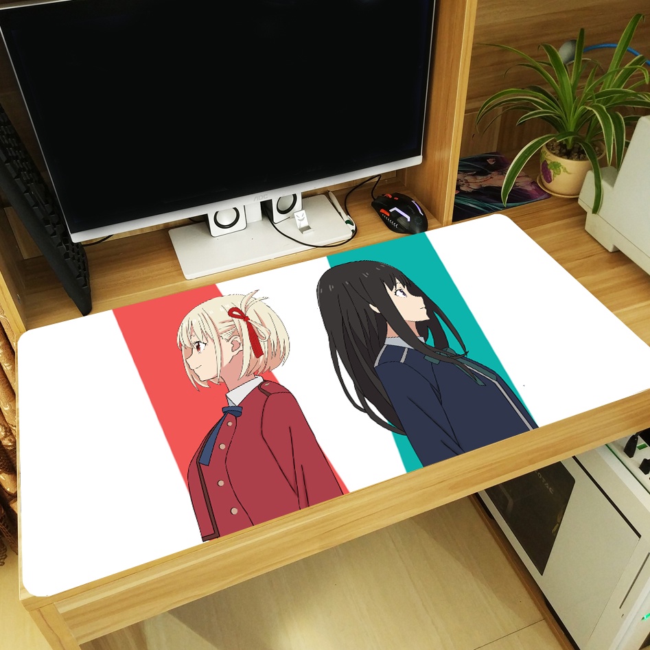 Tấm Lót Chuột Chống Trượt In Hình Anime Lycoris Recoil Nishikigi Chisato Inoue Takina