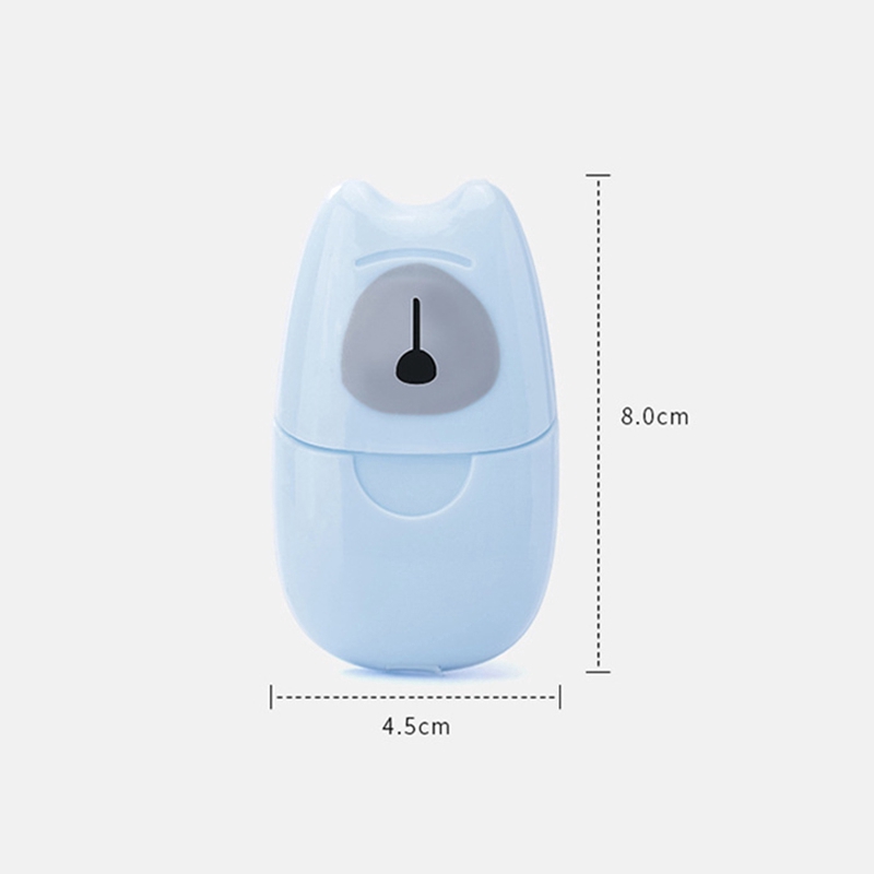 Hộp 50 Tờ Xà Phòng Giấy Mini Dùng Một Lần Tiện Lợi Khi Đi Du Lịch Có Hộp Đựng