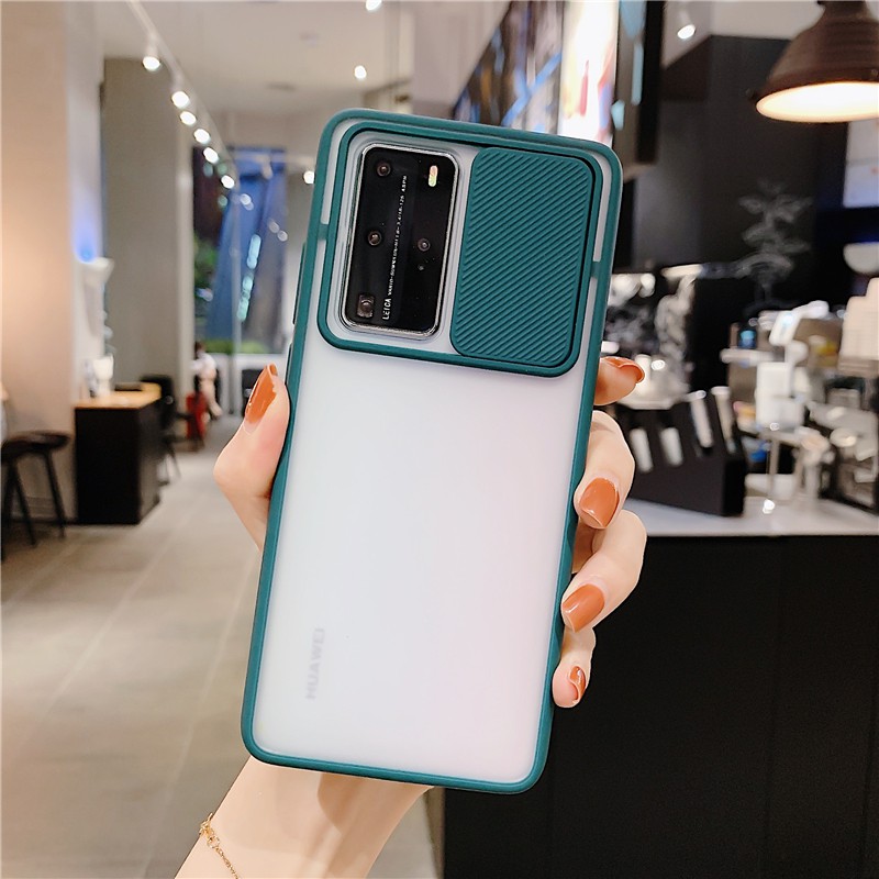 Ốp điện thoại cứng trong có tấm trượt bảo vệ camera cho Samsung Galaxy A71 A51 2020 A31 A50 A50S A30S | BigBuy360 - bigbuy360.vn