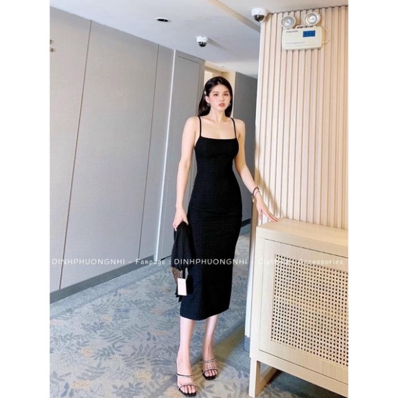 Set Váy Maxi 2 Dây Kèm Áo Khoác Len Cadigan✌️ mùa thu đông - HÀNG MỚI VỀ | BigBuy360 - bigbuy360.vn