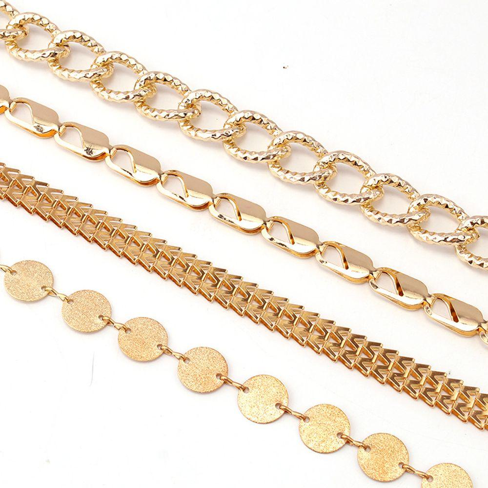 Thắt Lưng Dây Xích Mỏng Điều Chỉnh Được Phối Tua Rua Trang Trí Đầm Jean