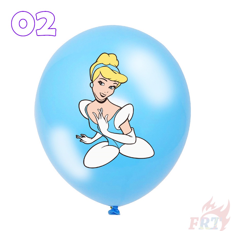 Bong bóng latex 12 inch hình công chúa bạch tuyết/ Cinderella/ Ariel/ Aurora/ Jasmine trang trí tiệc sinh nhật