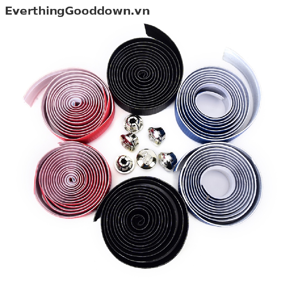 Everthinggooddown 2 Cuộn Băng Quấn Tay Lái Xe Đạp + 2 Nút Chặn Bằng Sợi Carbon