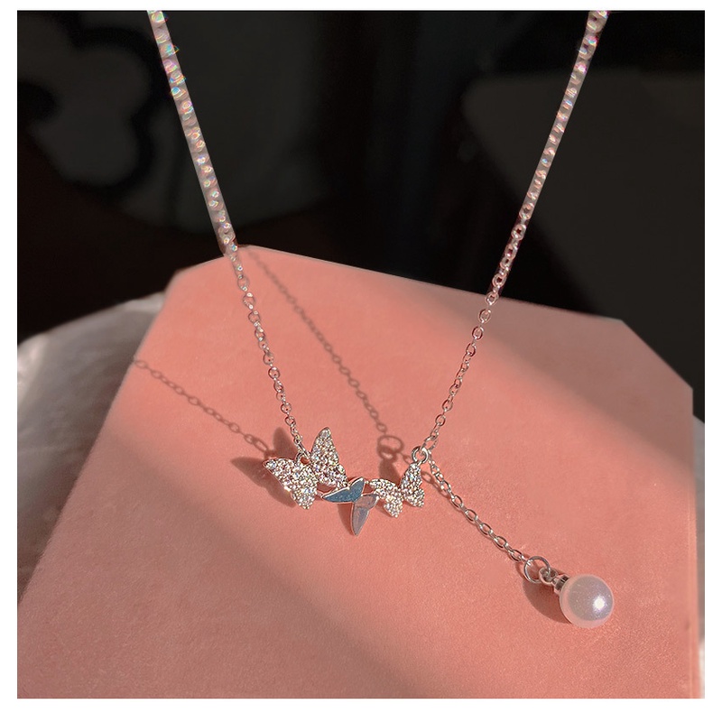 YeYi Vòng Cổ Tua Rua Hình Bướm Nhỏ Nhẹ Nhàng Ngọc Trai Sang Trọng Nhẹ Nhàng Và Ngọt Ngào Số Lượng Nhỏ Cao Cấp Cho Nữ