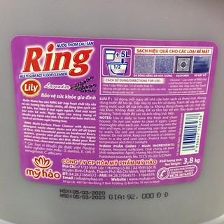 Nước thơm lau sàn Ring can 3.8kg (đủ mùi)