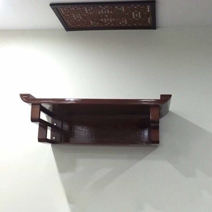 Bàn thờ treo tường bằng gỗ - Bàn thờ treo tường cho căn hộ,chung cư. KT: 48 x 81cm ( Hỷ sự - Tài vượng )