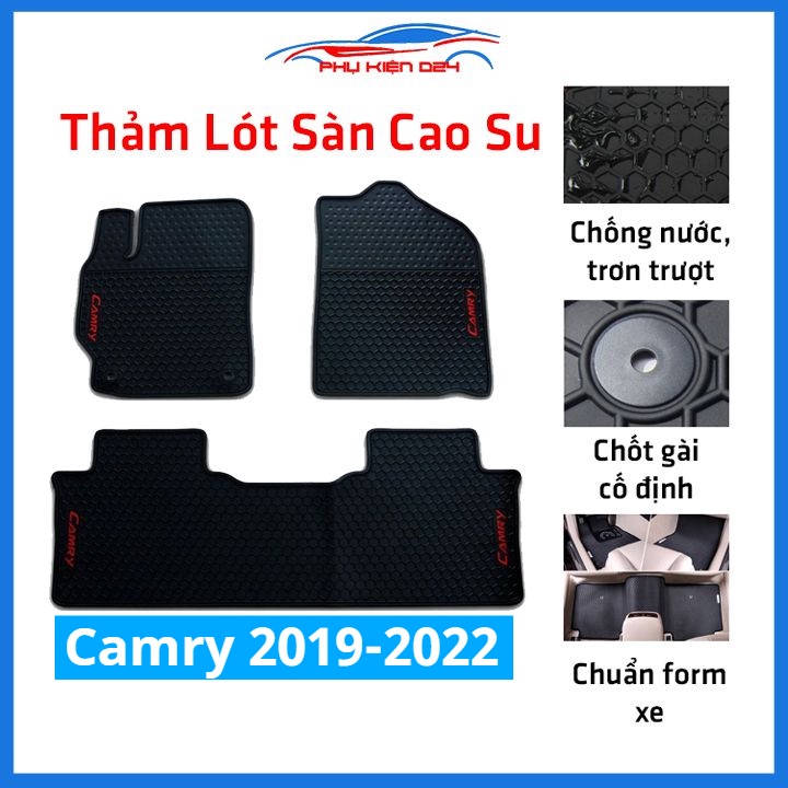Lót sàn ô tô cao su Camry 2012-2018 không mùi chống trơn trượt