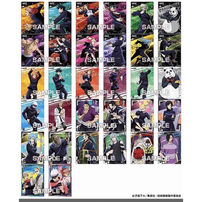 Pack clear card random thẻ nhân phẩm Jujutsu Kaisen/JJK/Chú Thuật Hồi Chiến vol.2