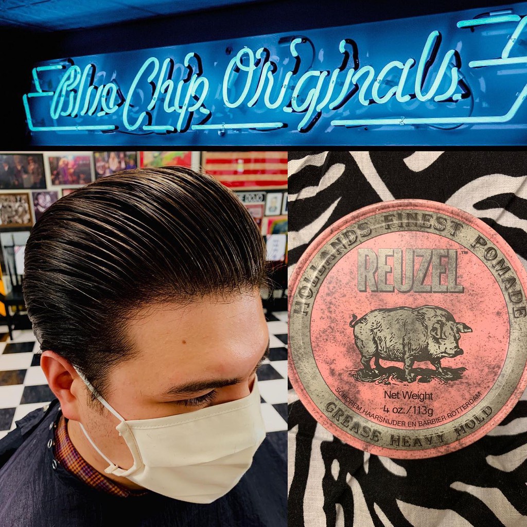 Reuzel Pink Pomade, Pomade vuốt tóc + Tặng quà