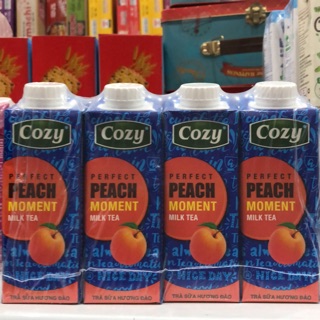 Trà sữa hương đào Cozy (4 hộp * 225ml)