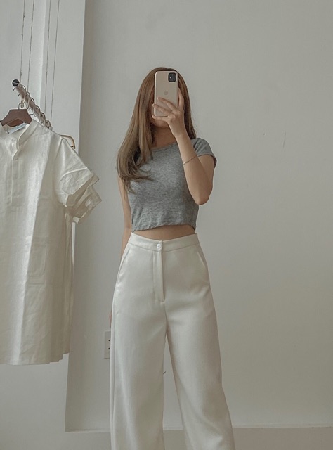 Áo Croptop thun cotton RUCHAN