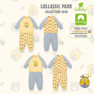 [LULLABY CHÍNH HÃNG] Bộ Thu Đông Bé Trai, Thời trang của bé từ 0 đến 4 tuổi, Dài Tay, Màu Xanh, Vải cotton thấm hút tốt