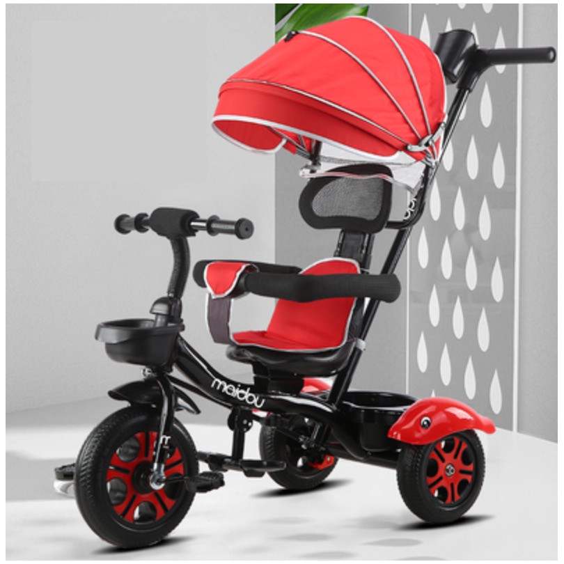 Xe Đẩy Kèm Xe Đạp 3 Bánh Cho Bé