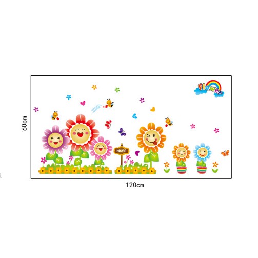 Decal trang trí Hoa Mặt Trời vui vẻ