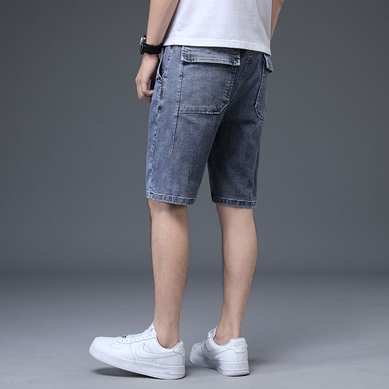 Quần Short Jeans Lưng Thun Thời Trang Cho Nam