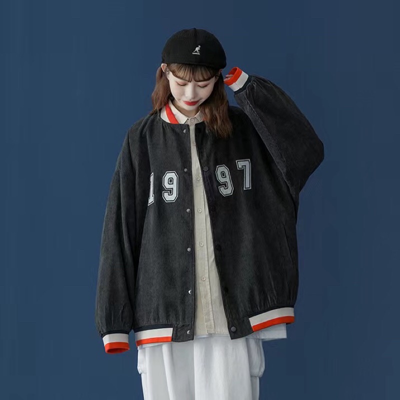 Khoác Bomber Nhung Tăm Ulzzang unisex Size Big to