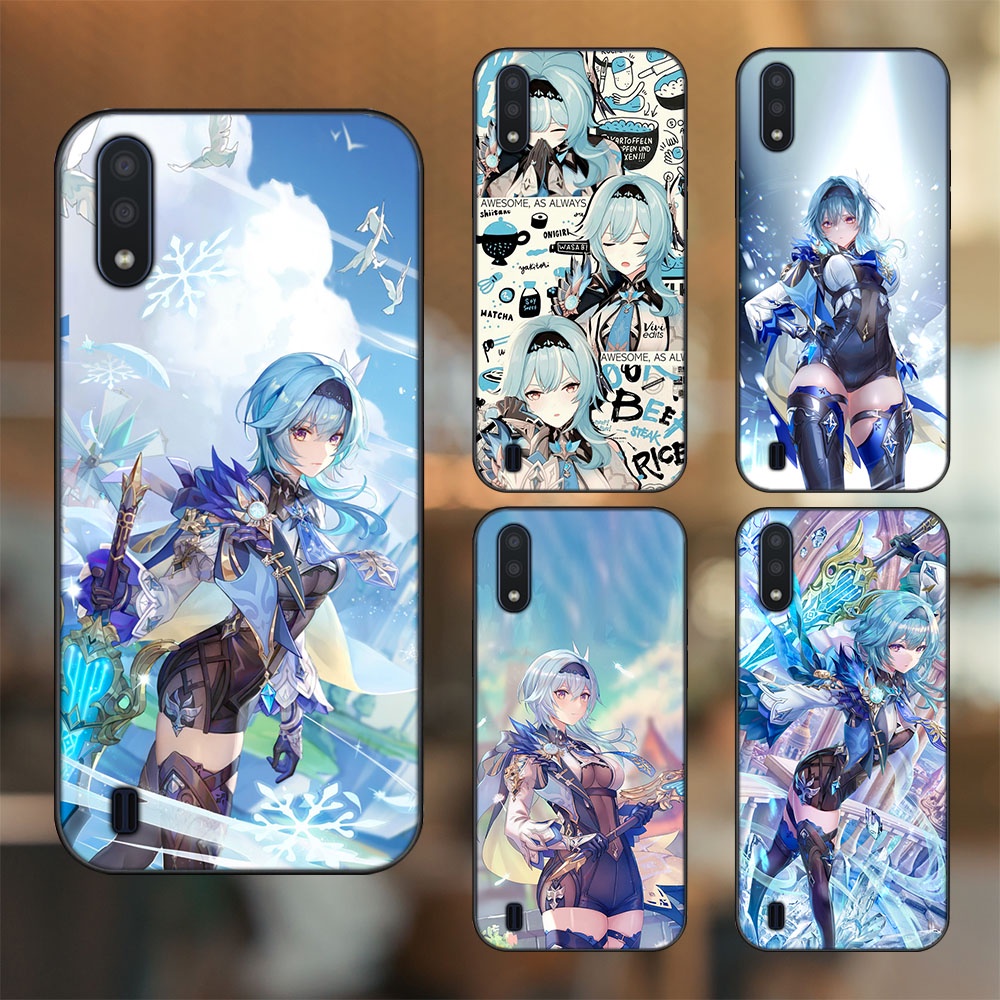 Ốp lưng Samsung A01 viền đen in hình Eula Genshin Impact