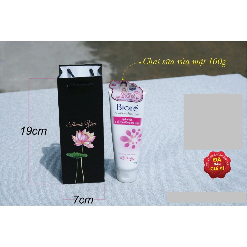 Mộc - Mẫu 25 Combo 100 túi Đựng chai mỹ phẩm size 19x7x5.5cm