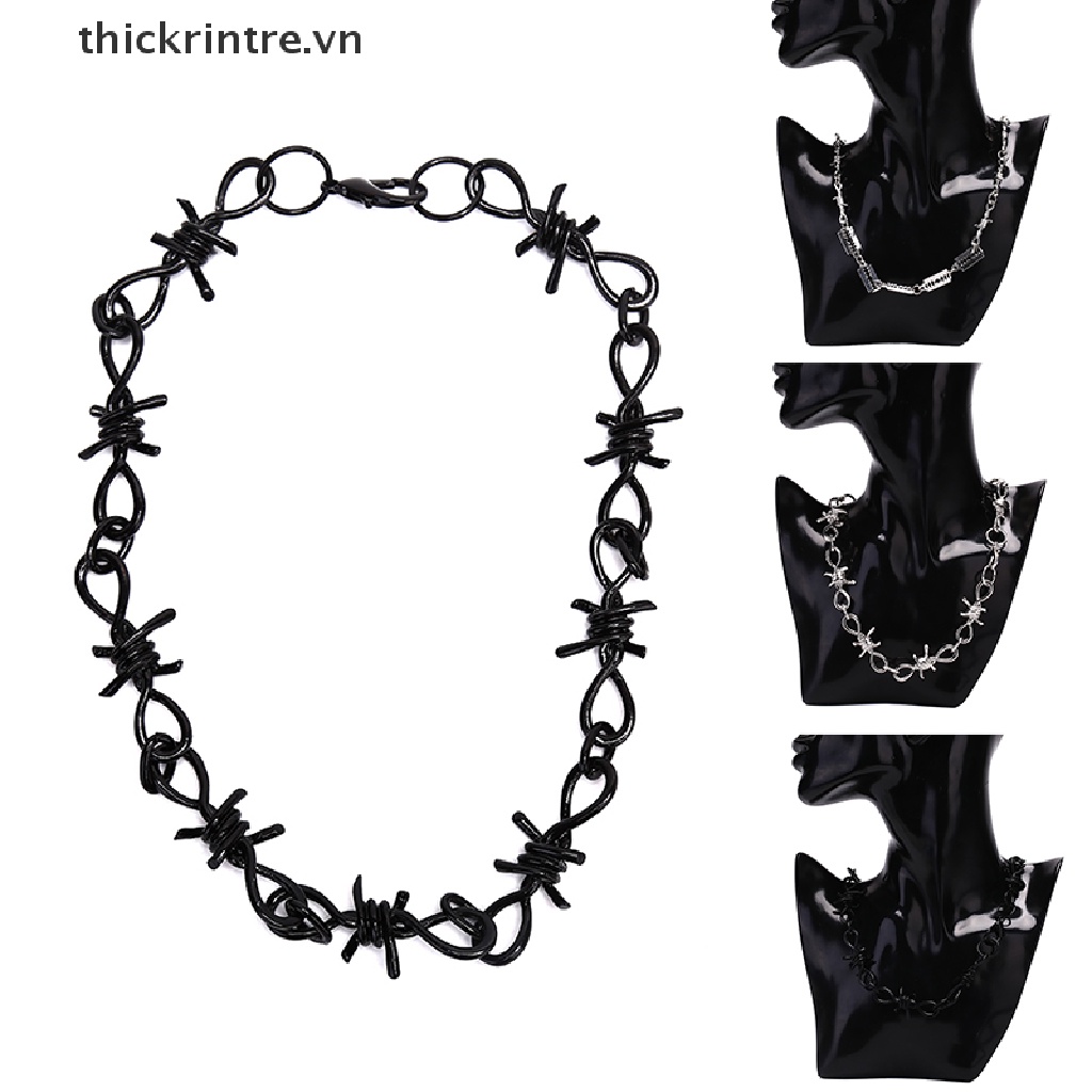 Vòng Cổ Choker Hạng Nặng Làm Thủ Công Hình Ổ Khóa Thorns Cho Nam Và Nữ