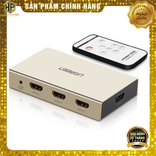 Bộ chuyển mạch hdmi 3 vào 1 ra ugreen 40369 chuẩn optical + audio 3.5mm hỗ trợ 4k 3d cao cấp - hapustore