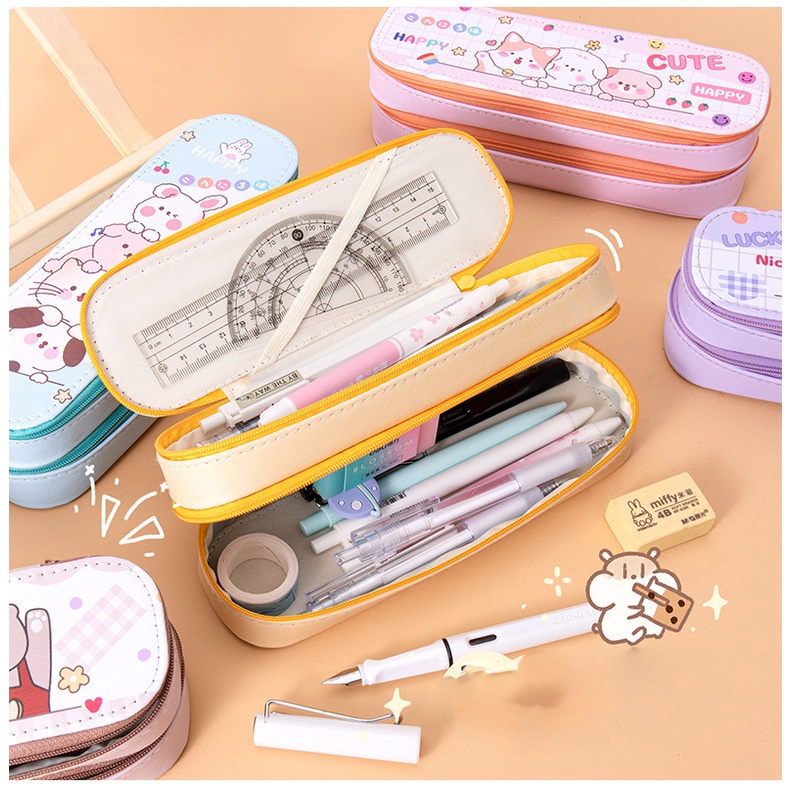 Túi đựng bút CHUWANGLIN phong cách dễ thương cho học sinh