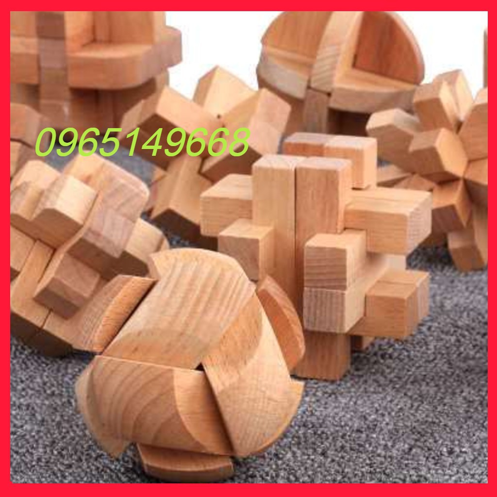 Khóa Khổng Minh bằng gỗ