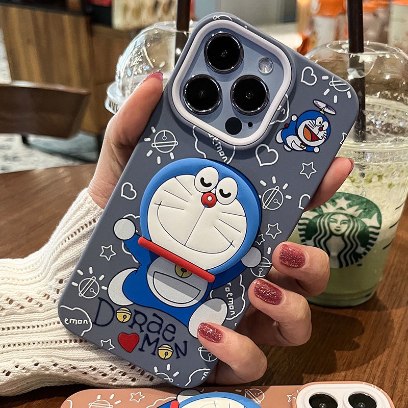 Ốp Điện Thoại Họa Tiết Hoạt Hình Doremon Chống Bám Vân Tay Cho iPhone 13 11 12Promax xsmax 8P