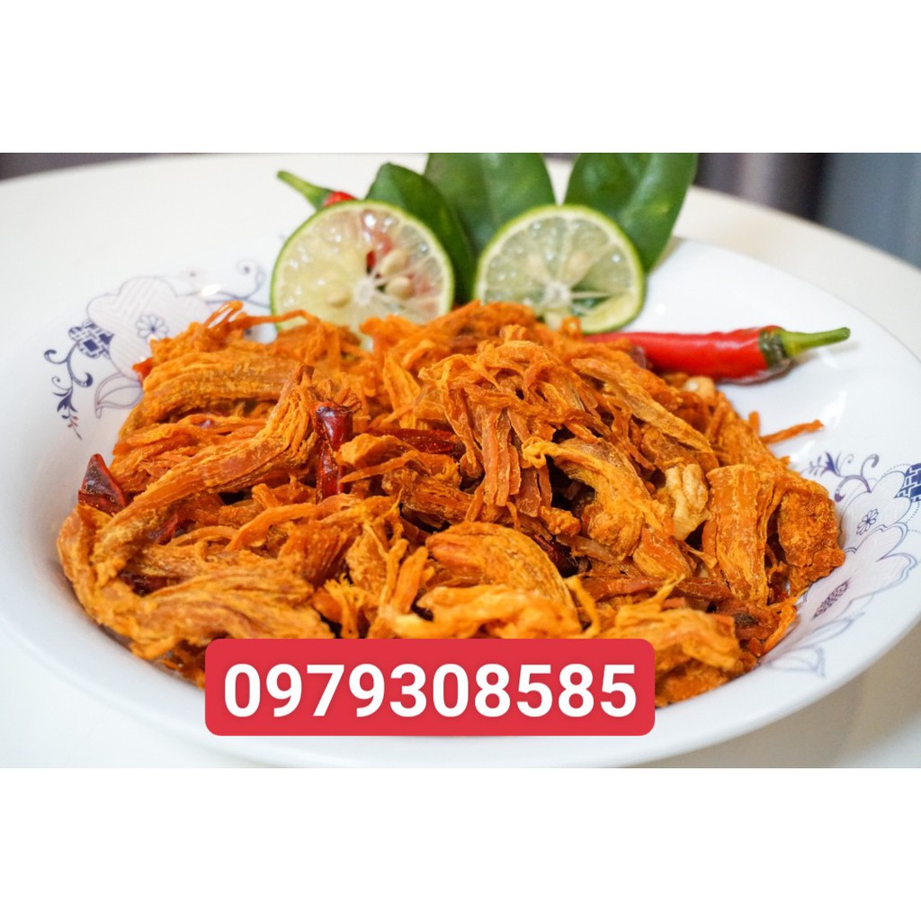 Khô heo, khô lợn cháy bơ tỏi sợi to 100gr loại đặc biệt cay vừa, đồ ăn vặt Hà Nội | BigBuy360 - bigbuy360.vn